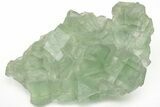 Green Cubic Fluorite Crystals with Phantoms - China #216349-1